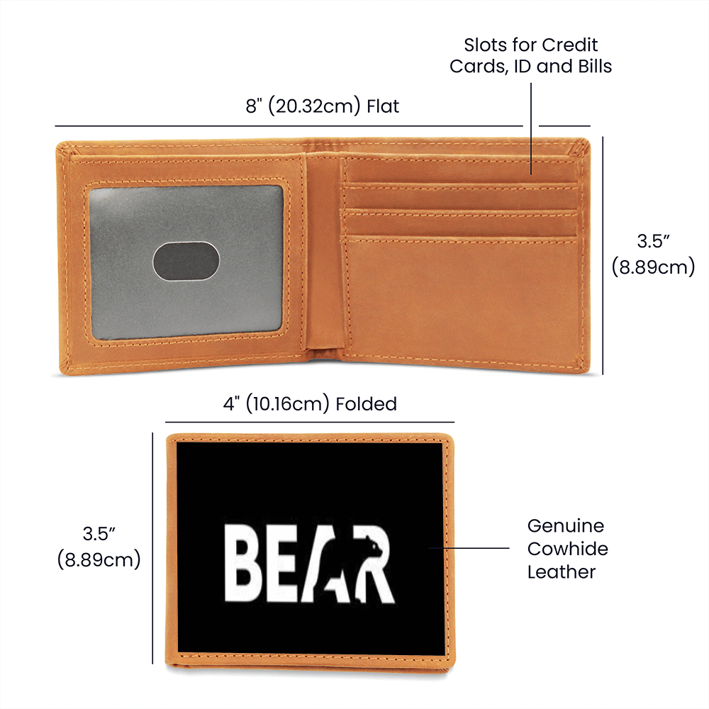 Bear Graphic Leather Wallet