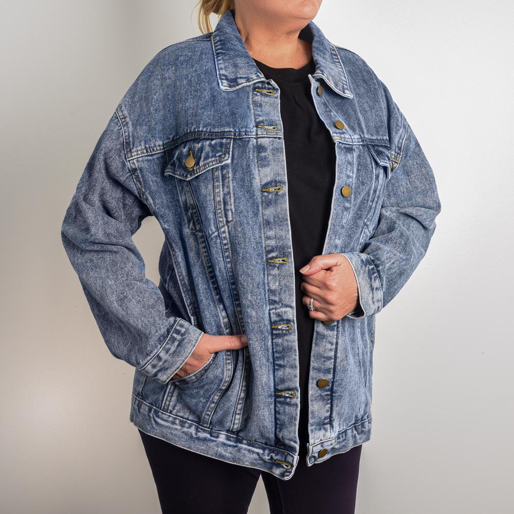 Bearboxers Women's Oversized Denim Jacket